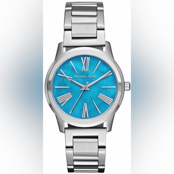 Michael Kors (MK-3519) Turquoise 38mm Women’s Watch - Smoke & Pet Free - Picture 2 of 9
